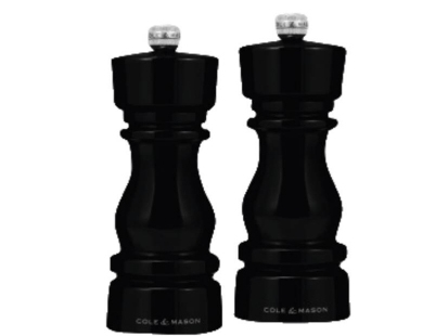 Cole & Mason H253019, Salt Og Peberkværn Sæt, Sort, Akryl, 150 Mm, 435 G, 210 Mm