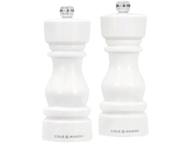 Cole & Mason H253007, Salt Og Peberkværn Sæt, Hvid, Akryl, 150 Mm, 435 G, 210 Mm