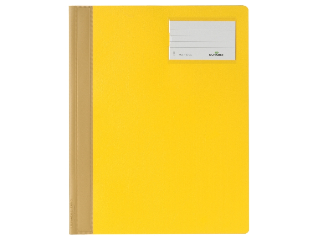 Durable 2500-04, Keltainen, PVC-muovi, A4, 1 taskua, 1 kpl