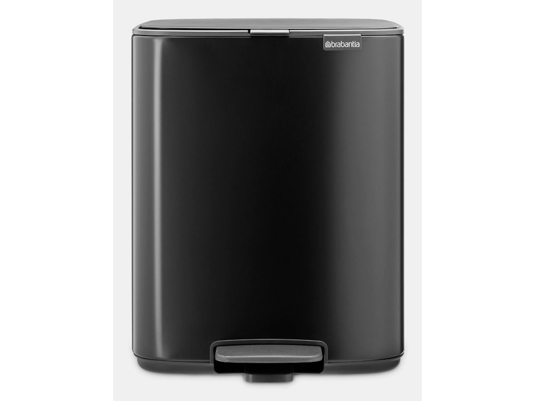 Brabantia Bo Pedal Bin, 12 L, Rektangulær, Stål, Sort, Pedal, 292 mm