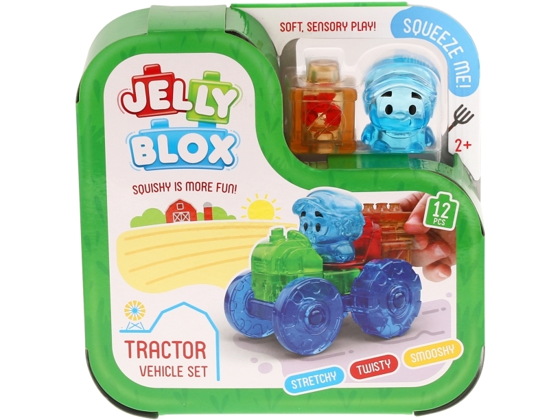 Jelly Blox Traktorsæt, bløde klodser til kreativ leg