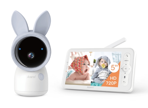 Arenti AINANNY A4 KIT PLUS, IP-säkerhetskamera, inomhus, Trådlös, Innertak/vägg, Grå, Vit, Laddning, Energiljus, Status | Datortillbehör - Bildskärmar & Tillbehör - Webbkamera | GameStuff