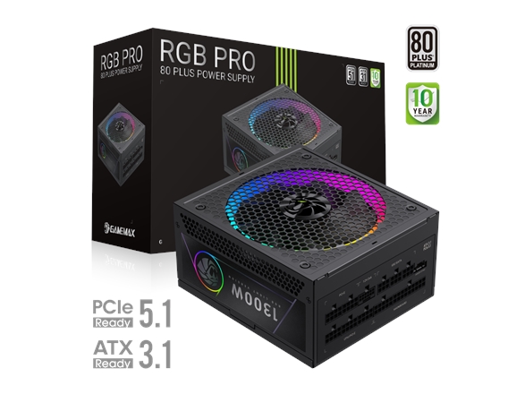 Gamemax | Psu | Rgb Pro 1300P | 1300W | Platinum | Full Modular