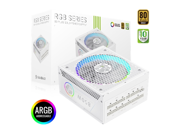 Gamemax Psu Rgb 850G Wh 850 W Gold Full Modular White Rgb 850G Wh (6931858792080)