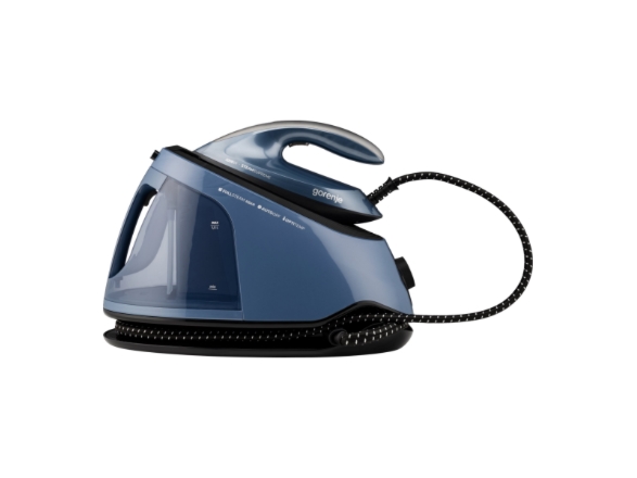 Gorenje Steam Generator Iron | Sgd3000bbk | 3000 W | 8 Bar | 1.5 L | Auto Power Off | Vertical Steam Function | Calc-Clean Function | Mėlyna/Juodas