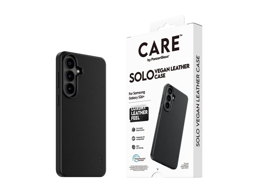 Care By Panzerglass Solo - Bagsidecover Til Mobiltelefon - Qi - Polyurethan, Polykarbonat - Sort - For Samsung Galaxy S26+