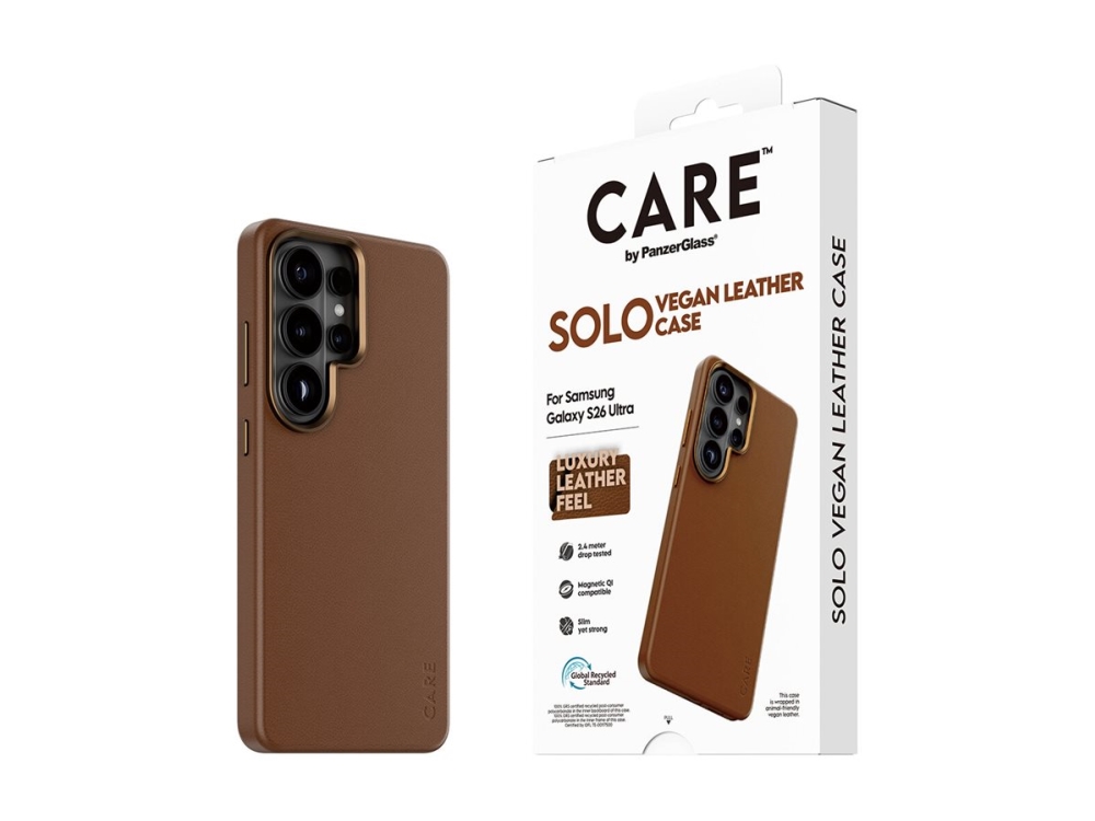 Panzerglass Care By Solo Case Braun M. Qi Samsung Galaxy S26 Ultra, Cover, Samsung, Samsung - Galaxy S26 Ultra, Braun