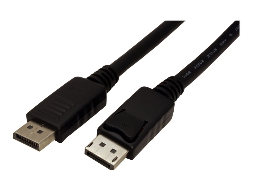 Value - Displayport Kabel - Displayport Han Til Displayport Han - 2 M - Afskærmet - Sort