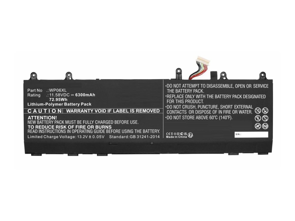 Coreparts - Batteri Til Bærbar Computer (Svarende Til: Hp Wp06xl) - 11,55 V - Litium-Polymer - 6300 Mah - 55.44 Wh
