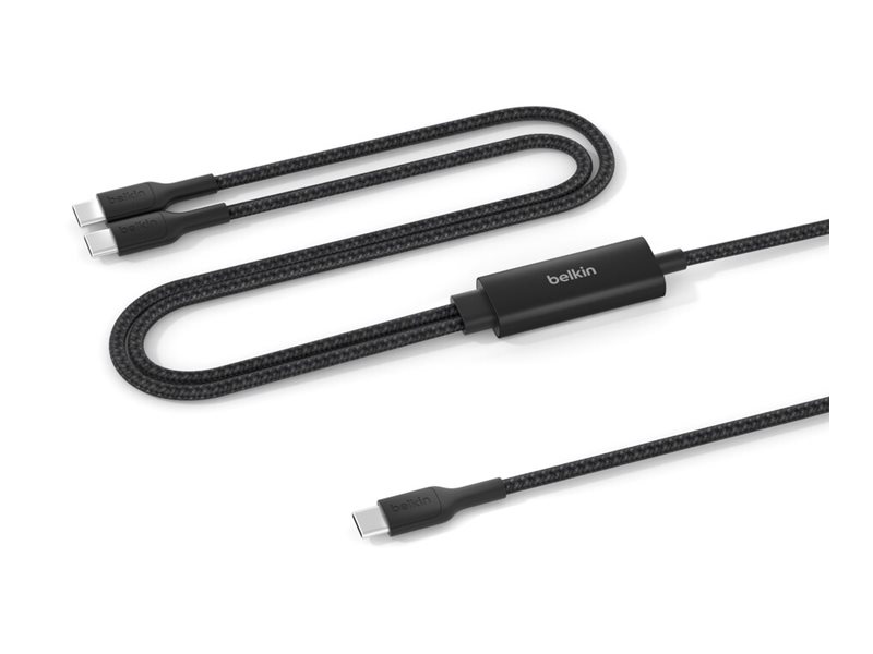 Belkin Boostcharge Pro - Usb-Kabel - Usb-C (Han) Til Usb-C (Han) - Usb 2.0 - 1.5 M - Usb Power Delivery (140W), Braided - Sort