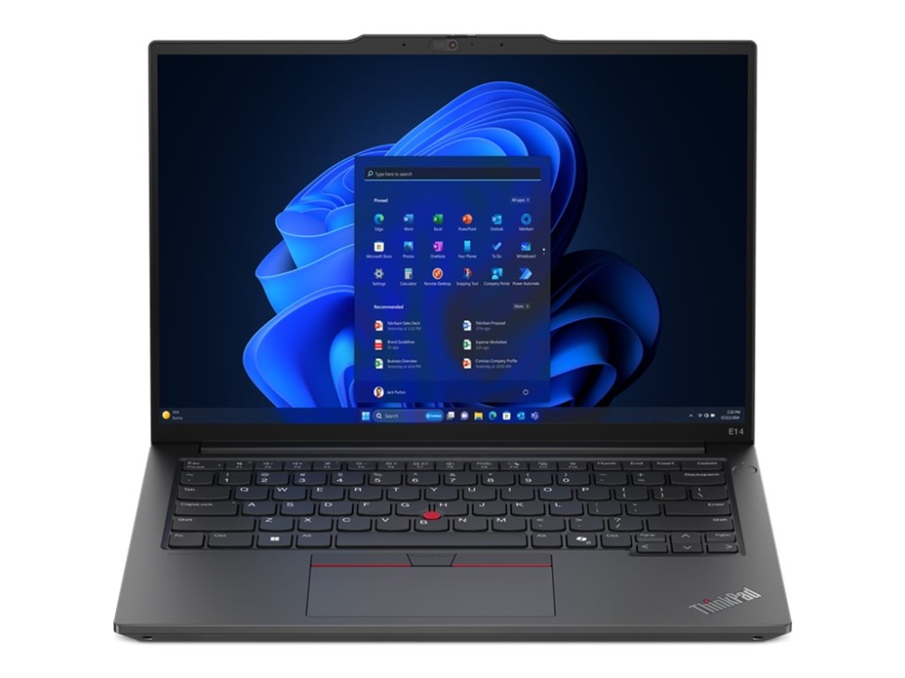 Lenovo ThinkPad E14 Gen 6 21M8 - 180° hængselsdesign - Intel Core Ultra 5 - 135U / op til 4.4 GHz - Win 11 Pro - Intel Graphics - 16 GB RAM - 256 GB SSD TCG Opal Encryption - 14 IPS 2240 x 1400 (2.2K) - Gigabit Ethernet - Wi-Fi 6E, Bluetooth - sort