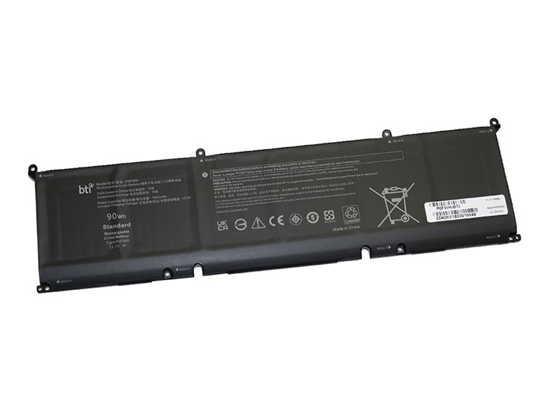 Bti - Batteri Til Bærbar Computer (Svarende Til: Dell P0fwh) - Litiumion - 6-Cellet - 7692 Mah - 90 Wh