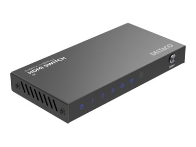 Deltaco - Video-/Audioswitch - 3 Inputs To 1 Output, 8K@60Hz, With Remote - 4 X Hdmi - Desktop