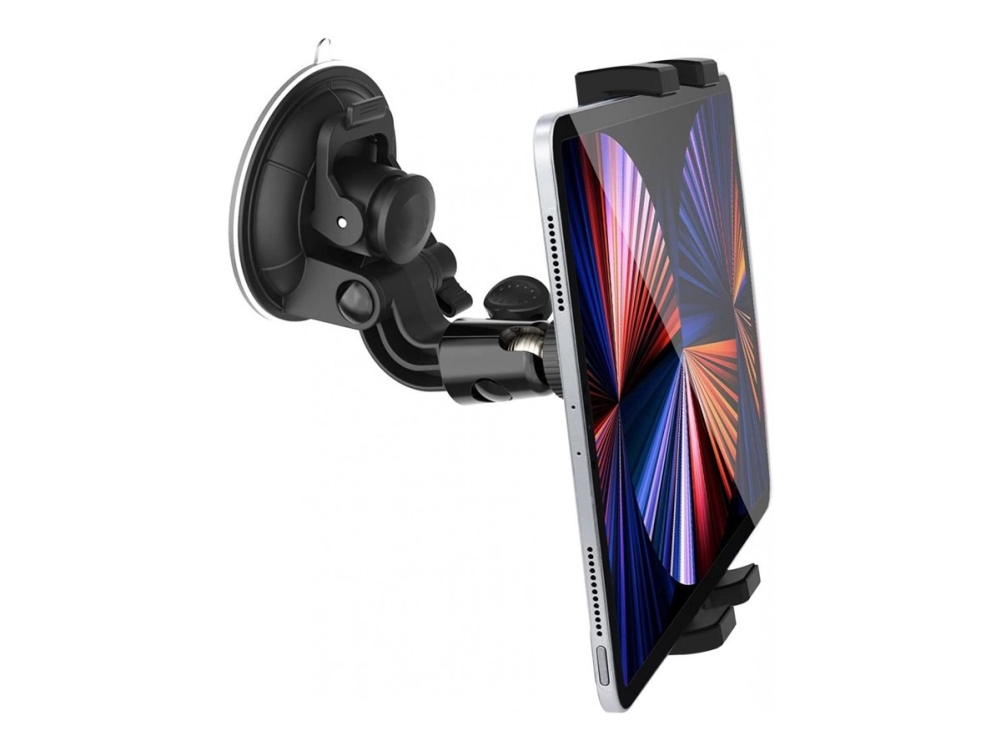 TECHly - Surfplatteställ (horisontell / vertikal) - windshield mountable - 7-10.1 - svart | Tele & GPS - Mobil tillbehör - Bilhållare | GameStuff