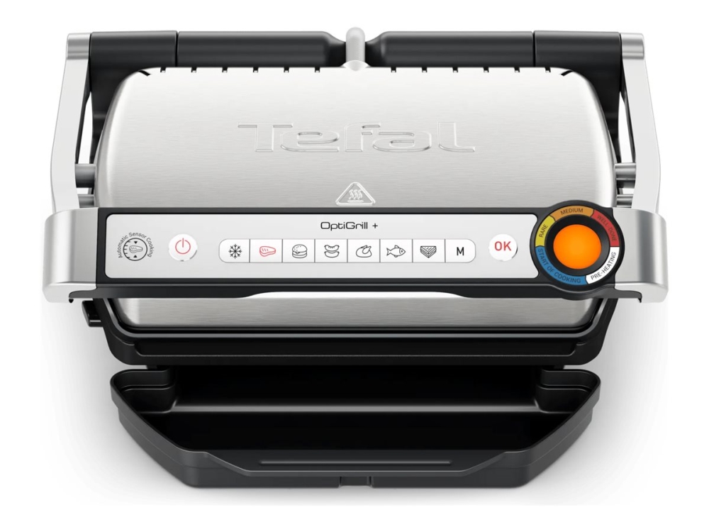 Tefal OptiGrill+ GC718D10 - Grill - elektrisk - 600 cm2 - stål/svart | Köksapparater - Köksutrustning - Grill ombord | GameStuff