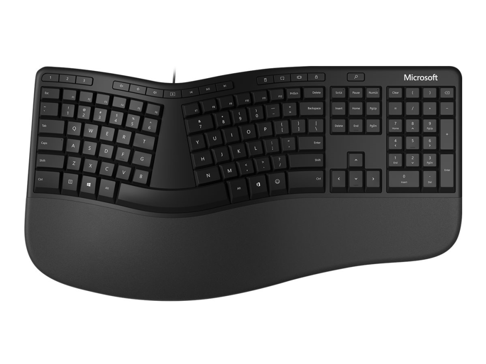 Microsoft Ergonomic, Volle Größe (100%), Usb, Azerty, Schwarz