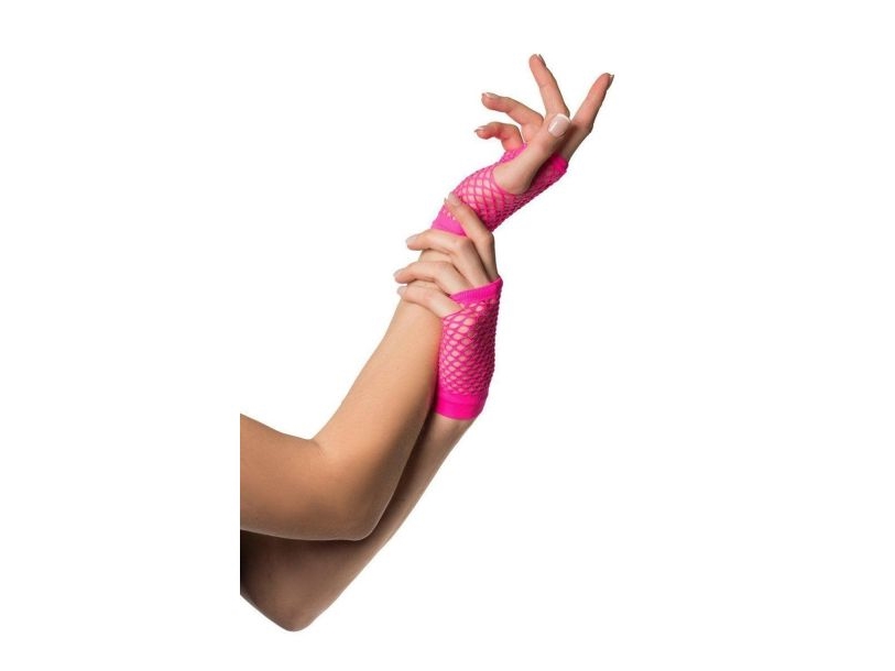 Rosa Kurze Netzhandschuhe