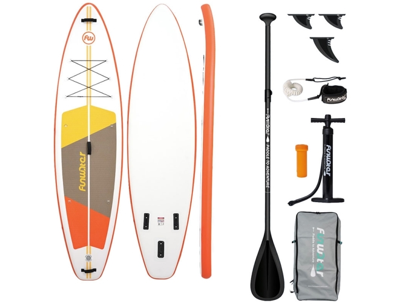 FunWater SUP-segel/surfbr&auml;da SUPFW69B 3,35 m (orange-vit)