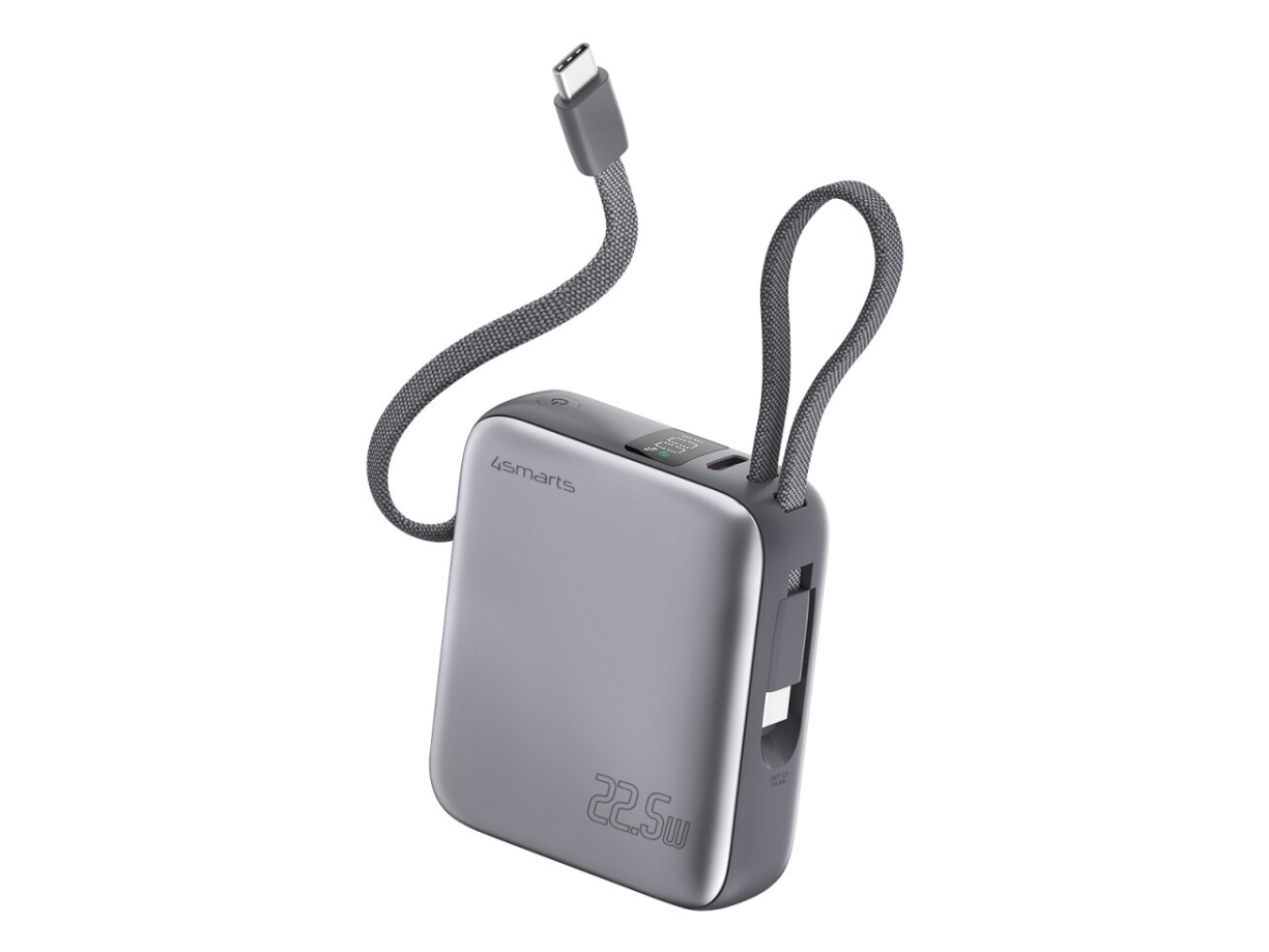 4smarts 541625, 10000 mAh, Litium Polymer (LiPo), Adaptive Fast Charging, Hisilicon FCP, Power Delivery 3.0, Programmable Power Supply (PPS), Quick..., 3,85 V, Grå | Tele & GPS - Batteri & Laddare - Strömförsörjningsbanker | GameStuff