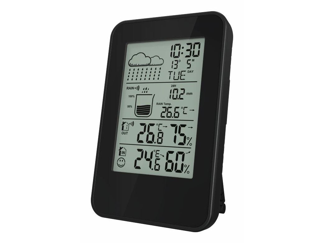 Denver WSR-560, Svart, Regnsensor, Termometer, Termometer, 20 - 90%, 20 - 90% | Trädgården - Trädgårdstillbehör - Väderstationer & termometrar | GameStuff