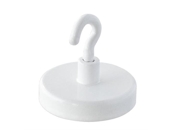 Eclipse Pot Magneetti Ø32 mm koukulla Valkoinen Neodyymi Vetovoima 35kg