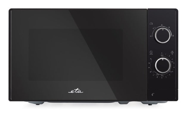 Eta Marvello, Bordplade, Solo Mikroovn, 20 L, 700 W, Dreje, Sort