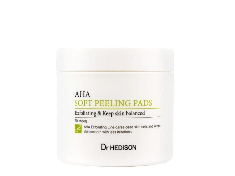 Dr. Hedison, Aha, Vegan, Exfoliation, Daily, Peel-Off Pads, 70 pcs