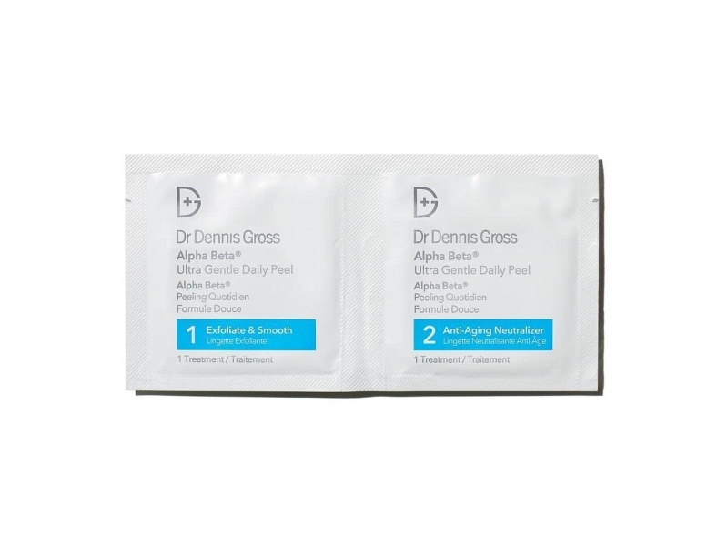 Set, Dr. Dennis Gross, Alpha Beta Ultra Gentle, Exfoliating, Peel-Off Pads, 5 pcs