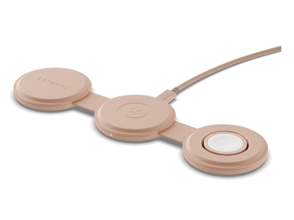"Satechi Onthego 3-In-1 Drahtloses Ladegerät - Desert Pink