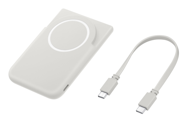 Samsung® Magnet Wireless Battery Pack 5000mAh - Beige | Tele & GPS - Batteri & Laddare - Strömförsörjningsbanker | GameStuff