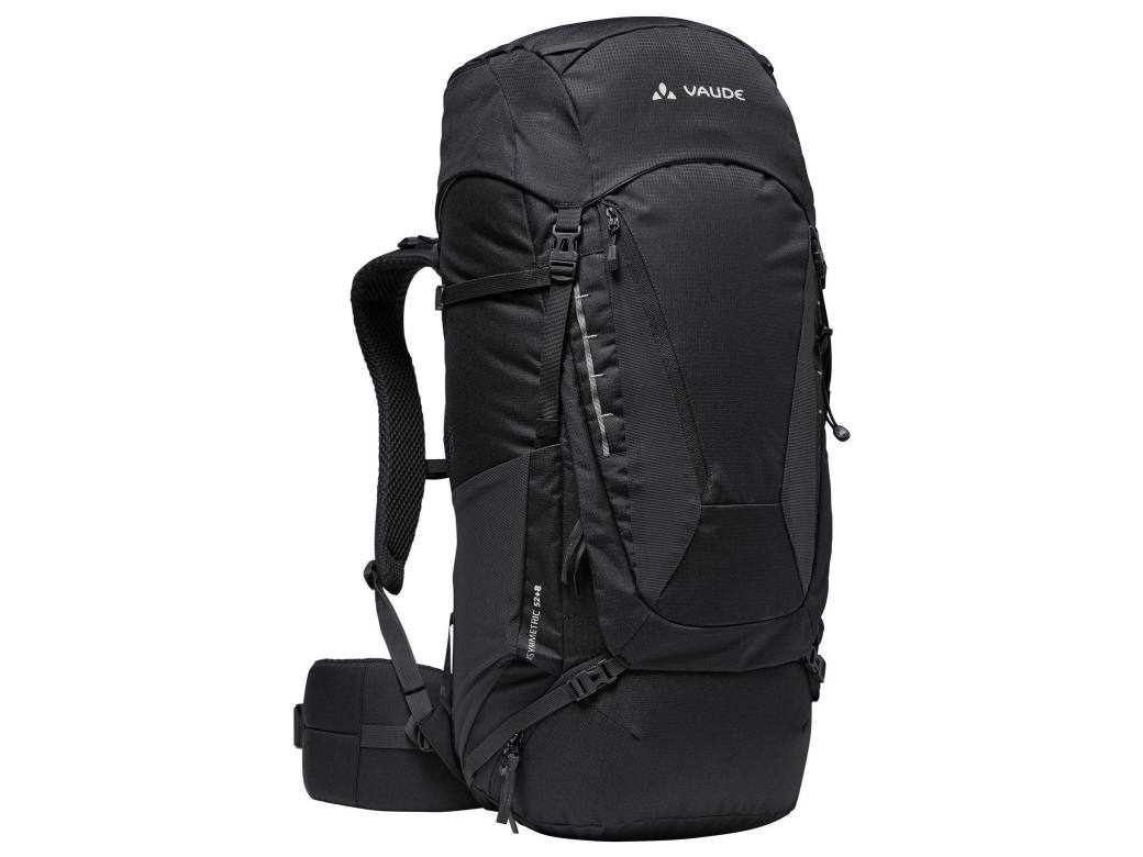 Vaude Asymmetric 52+8, Top, Vandring, Vandring, Sort, Polyester, Polyurethan (Pu), Polyamid (Pa), Polyurethan, 200 D