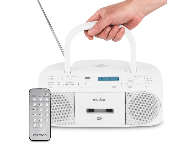 Medion 50079330, Personligt, Digital, Dab+, Fm, Pll, 6 W, Lcd, 10 M
