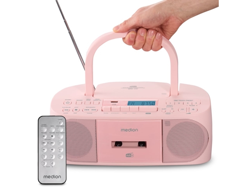 Medion 50079336, Personligt, Digital, Dab+, Fm, Pll, 6 W, Lcd, 10 M