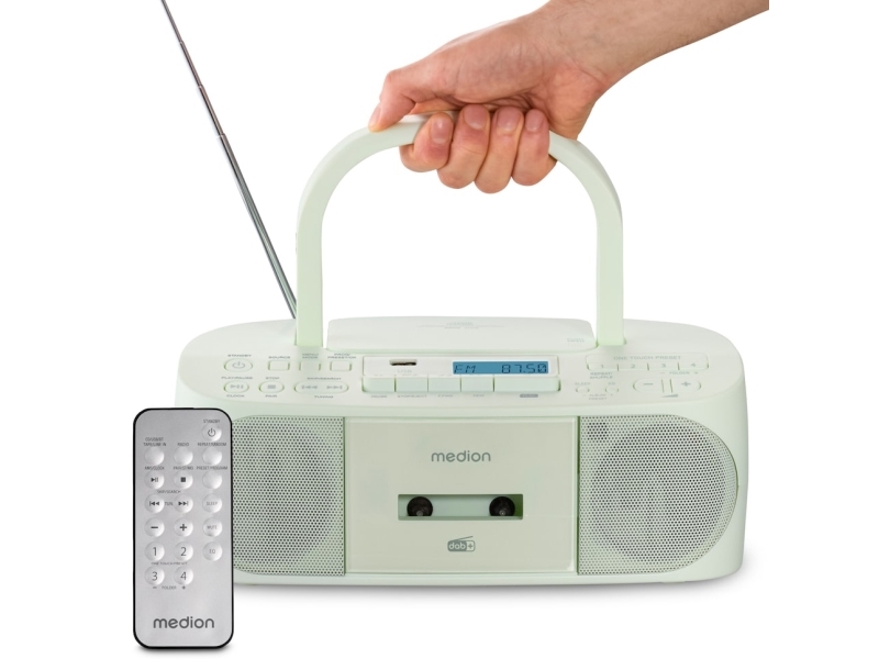 Medion 50079334, Personligt, Digital, Dab+, Fm, Pll, 6 W, Lcd, 10 M