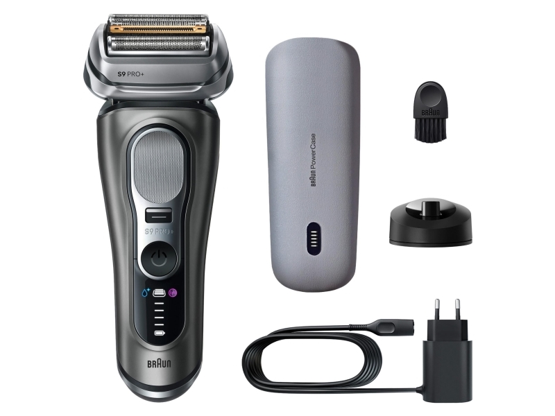 Braun Series 9 Pro+ 9625S, Folie Shaver, Grafit, Rustfrit Stål, Knapper, Led, Batteri