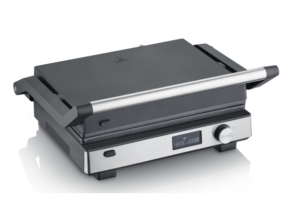 Severin KG 2380, Sort, Sølv, Rustfrit stål, Rektangulær, Dreje, Rist + bageplade, 290 x 230 mm