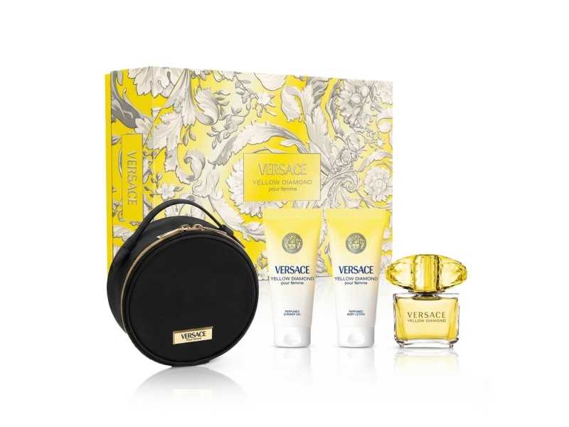 Versace Yellow Diamond Pour Femme EDT 90 ml + shower gel 100 ml + body lotion 100 ml + kosmetiktaske