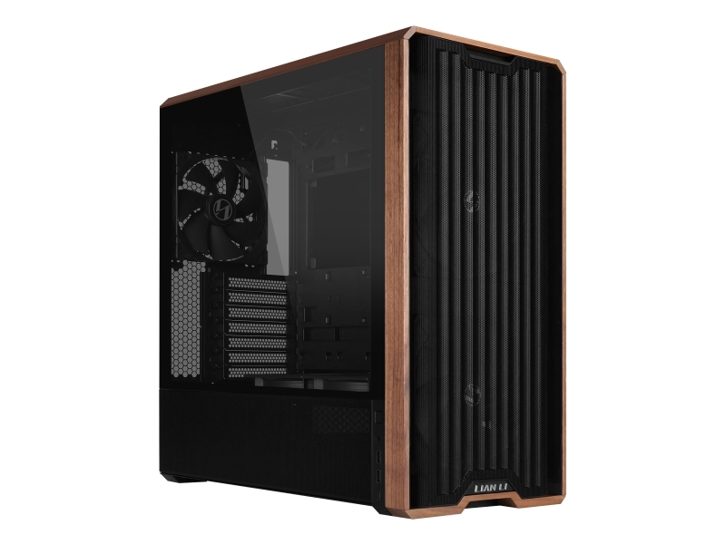 Lian Li Lancool Lan217x, Midi Tower, Pc, Schwarz, Holz, Atx, Eatx, Ssi Eeb, Stahl, Gehärtetes Glas, Holz, 18 Cm