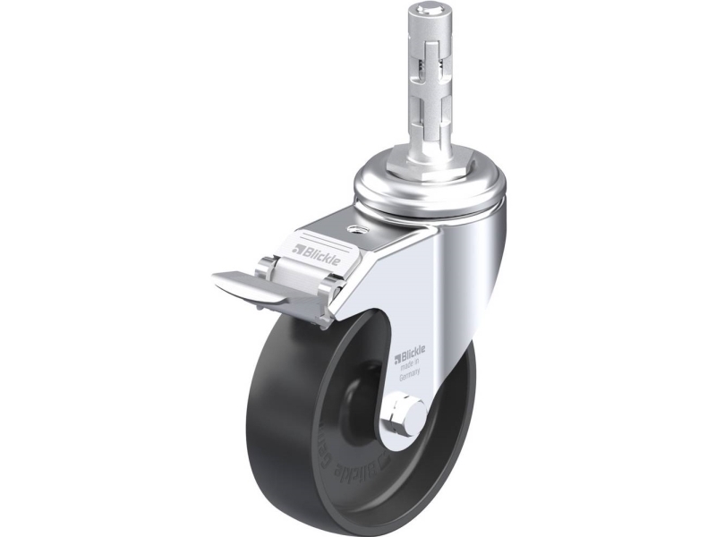 Blickle 750604 LKRA-POA 100G-11-FI-E11 Styrehjul med bremse Hjuldiameter: 100 mm Bæreevne (maks.): 120 kg 1 stk