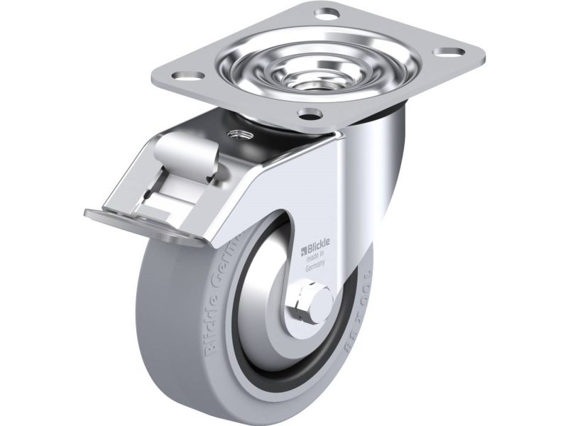 Blickle svänghjul med broms LE-POEV 100KAD-FI-SG-FA, hjuldiameter 100 mm, bärförmåga max 150 kg, 1 st | Verktyg & Verkstad - Infästning - Övriga Infästning | GameStuff