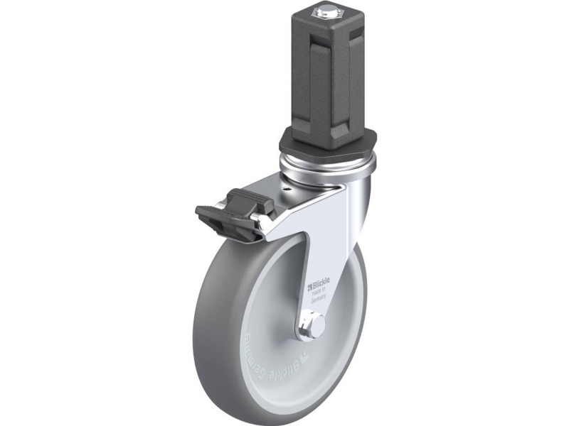 Blickle 856286 Lra-Tpa 100G-Fi-Ev04 Lenkrolle Mit Bremse, Raddurchmesser 100 Mm, Max. 70 Kg