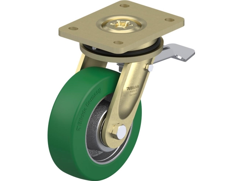 Blickle 755044 LS-GST 150K-ST Styrehjul med bremse Hjuldiameter: 150 mm Bæreevne (maks.): 570 kg 1 stk