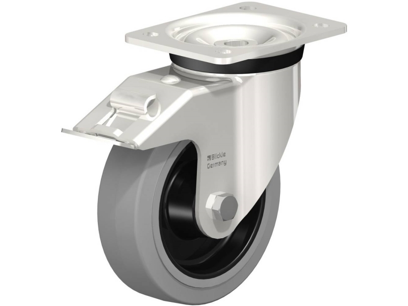 Blickle 758442 LKX-POEV 160XR-FI-SG Styrehjul med bremse Hjuldiameter: 160 mm Bæreevne (maks.): 400 kg 1 stk