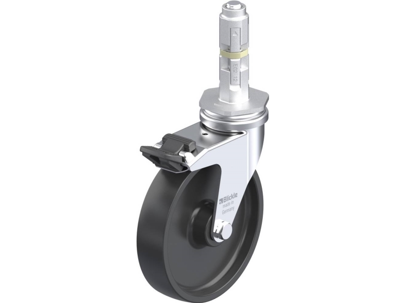 Blickle 856360 Lra-Poa 102G-Fi-E02 Lenkrollen Mit Bremse Raddurchmesser: 100 Mm Tragfähigkeit (Max.): 70 Kg 1 Stück
