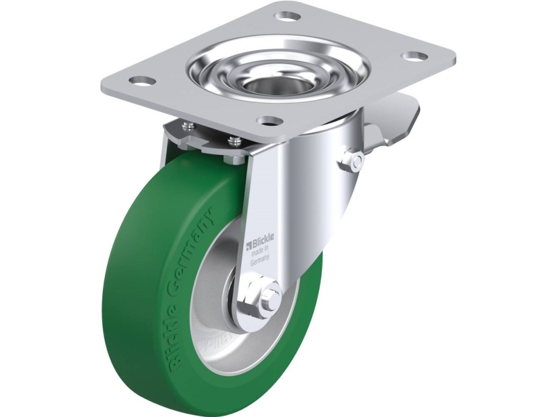 Blickle 659060 LK-ALST 125K-3-ST styrhjul med broms, hjuldiameter 125 mm, bärförmåga (max) 350 kg 1 st | Verktyg & Verkstad - Infästning - Övriga Infästning | GameStuff