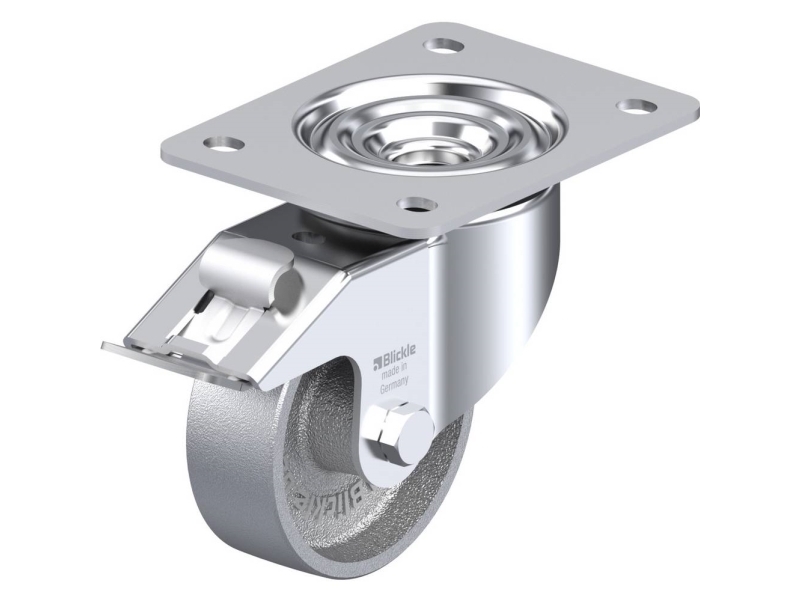 Blickle 649137 Lk-G 100G-3-Fi Styrehjul Med Bremse Hjuldiameter: 100 Mm Bæreevne (Maks.): 350 Kg 1 Stk