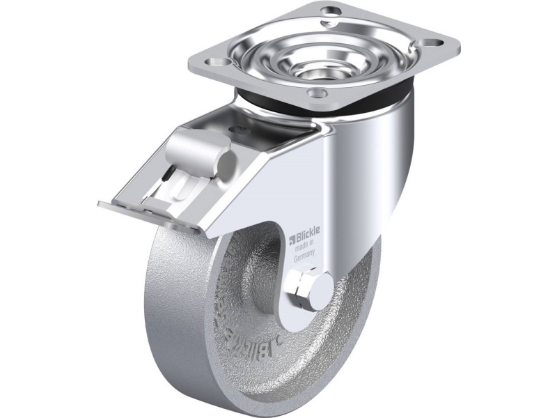 Blickle 644807 Lk-G 125G-1-Fi Styrehjul Med Bremse Hjuldiameter: 125 Mm Bæreevne (Maks.): 350 Kg 1 Stk