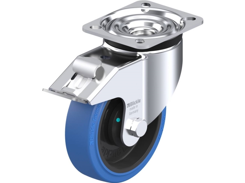 Blickle Lenkrolle Mit Bremse 125Kad-1-Fi-Sb, Raddurchmesser 125 Mm, Tragfähigkeit Max. 250 Kg (1 Stk)