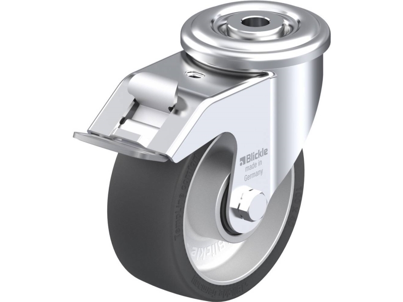 Blickle 763591 Lir-Alsi 100Hka-Fi Styrehjul Med Bremse Hjuldiameter: 100 Mm Bæreevne (Maks.): 100 Kg 1 Stk