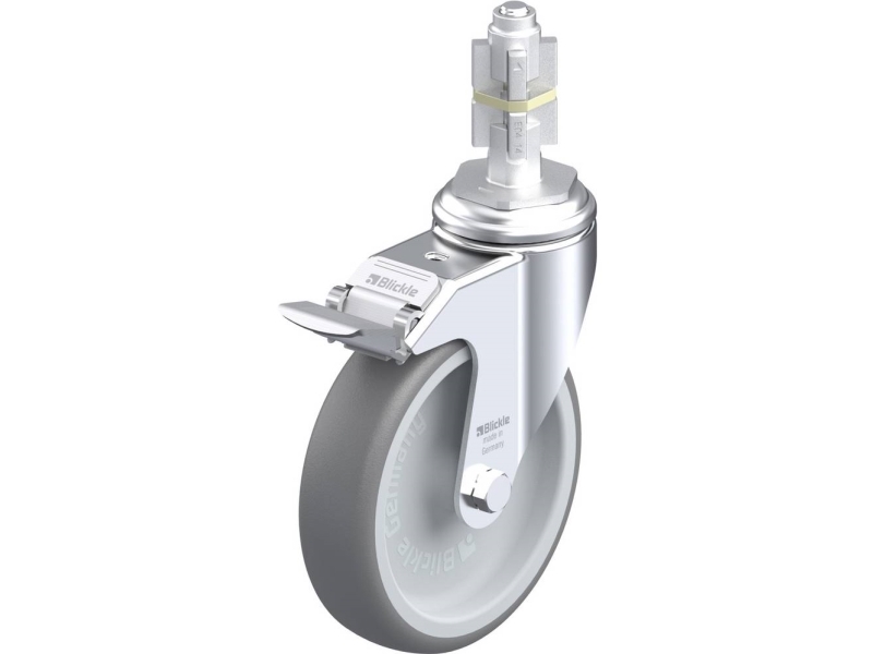 Blickle 699090 Lkra-Tpa 126G-11-Fi-E14 Lenkrolle Mit Bremse, Raddurchmesser 125 Mm, Tragfähigkeit (Max.) 120 Kg – 1 Stk